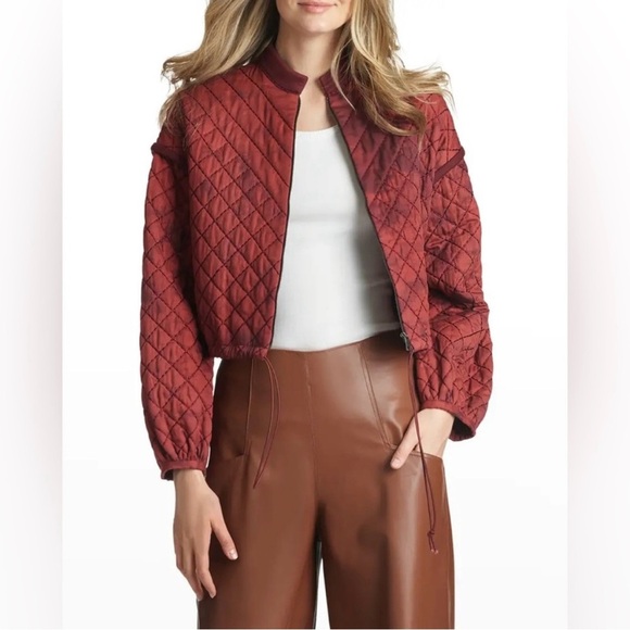 COPY - Sachin and Babi Quilted Red Jacket. It is a bit darker in person. - Picture 3 of 5